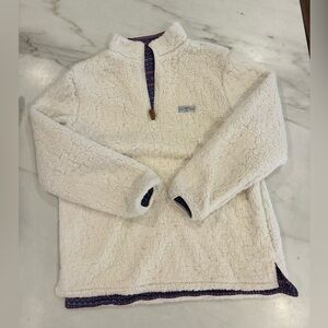 USA PALM Men's reversible Sherpa Fleece quarter zip pullover